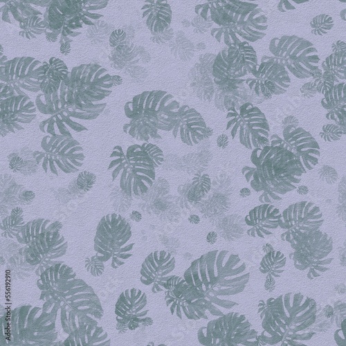 seamless floral pattern with tropical leaves 