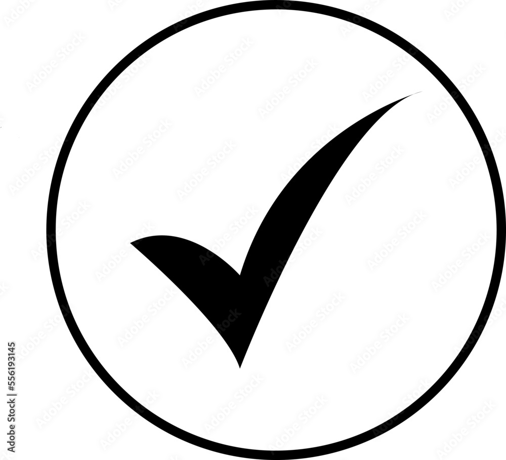 Check mark icon vector. Flat icon checklist mark symbol Check mark icon vector. Flat icon checklist mark symbol