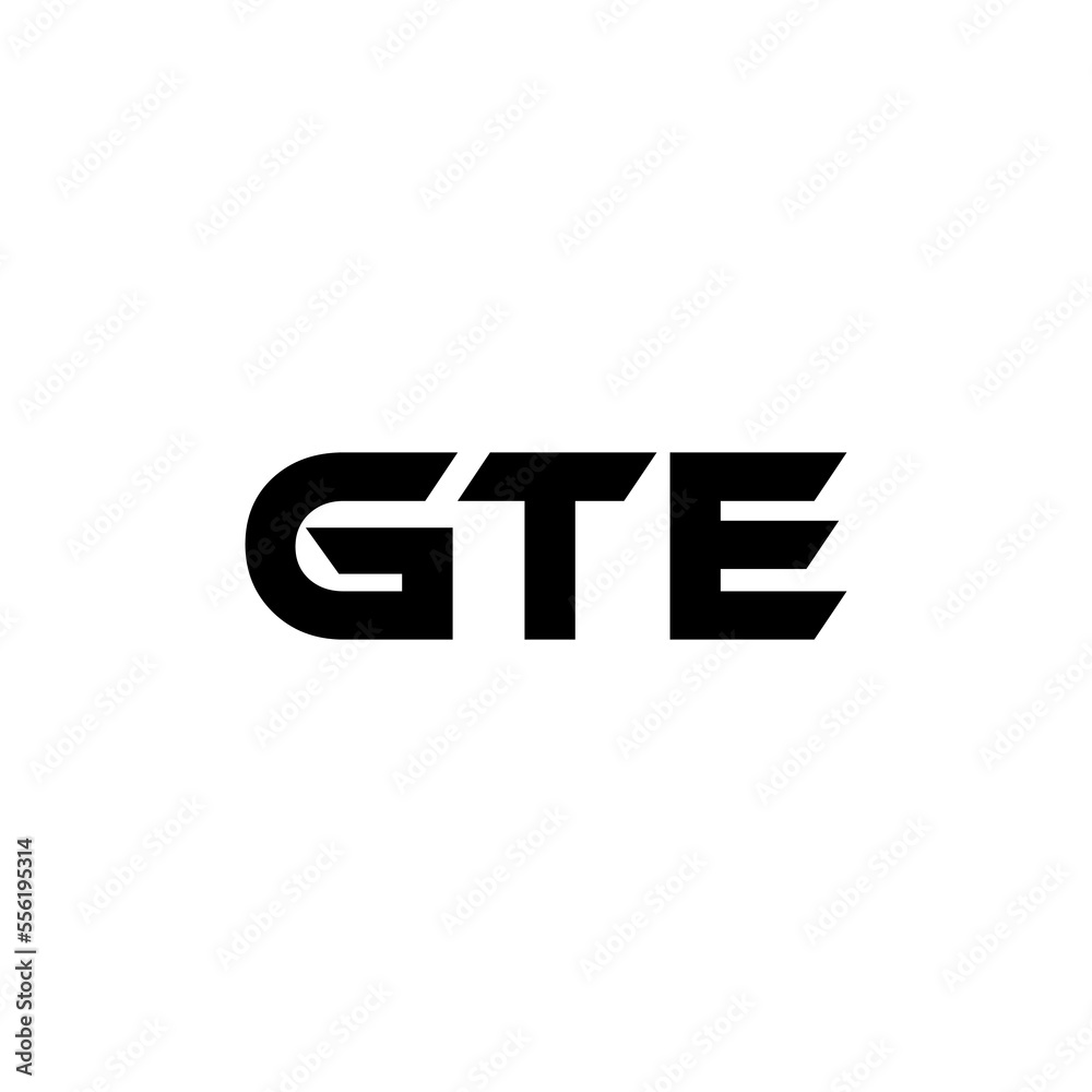 GTE letter logo design with white background in illustrator, vector logo modern alphabet font overlap style. calligraphy designs for logo, Poster, Invitation, etc.