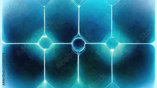 Blue luminous lattice-like linear patterns  abstract  exquisite  dramatic  elegant and luxurious graphic design elements generated by Ai