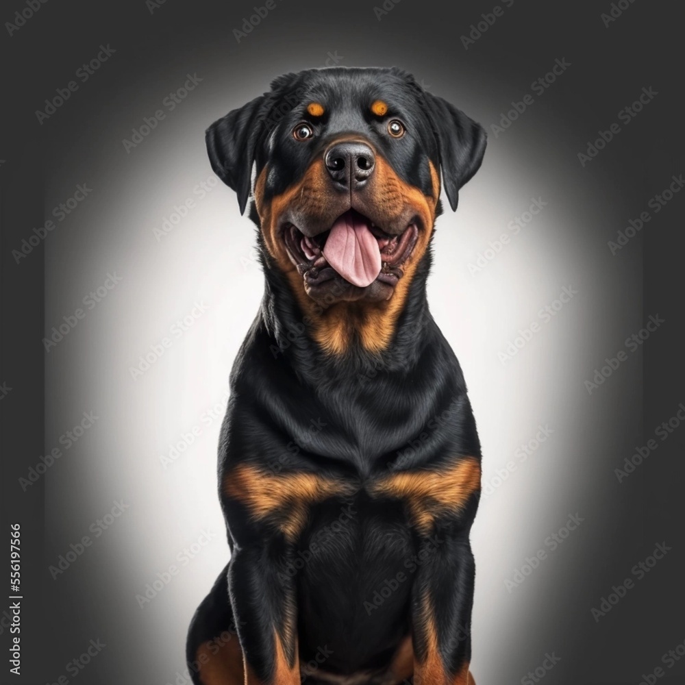 Dog Rottweiler, generative ai Dog Rottweiler, generative ai