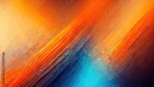 A set of orange and blue diagonal lines, mechanical structures, circuits, abstract, delicate, Elegant, dramatic and exquisite design elements produced by Ai photo