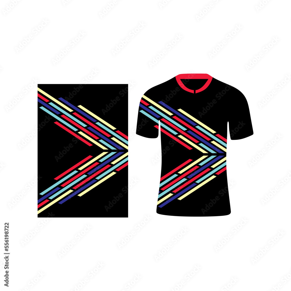 illustration of creative motif t-shirt and sports jersey design illustration of creative motif t-shirt and sports jersey design