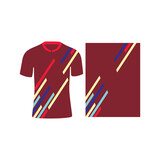 illustration of creative motif t-shirt and sports jersey design