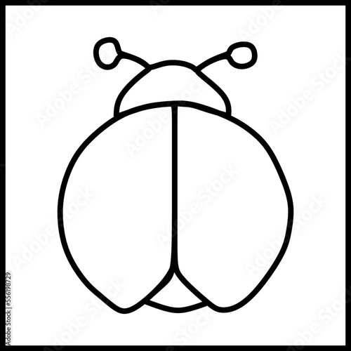 cockroach insect with line drawing