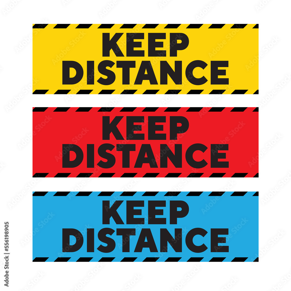 keep distance sticker bundle of  business background can be use for valuable and expensive object sticker attachment for museum art gallery and danger area easy to use vector eps.