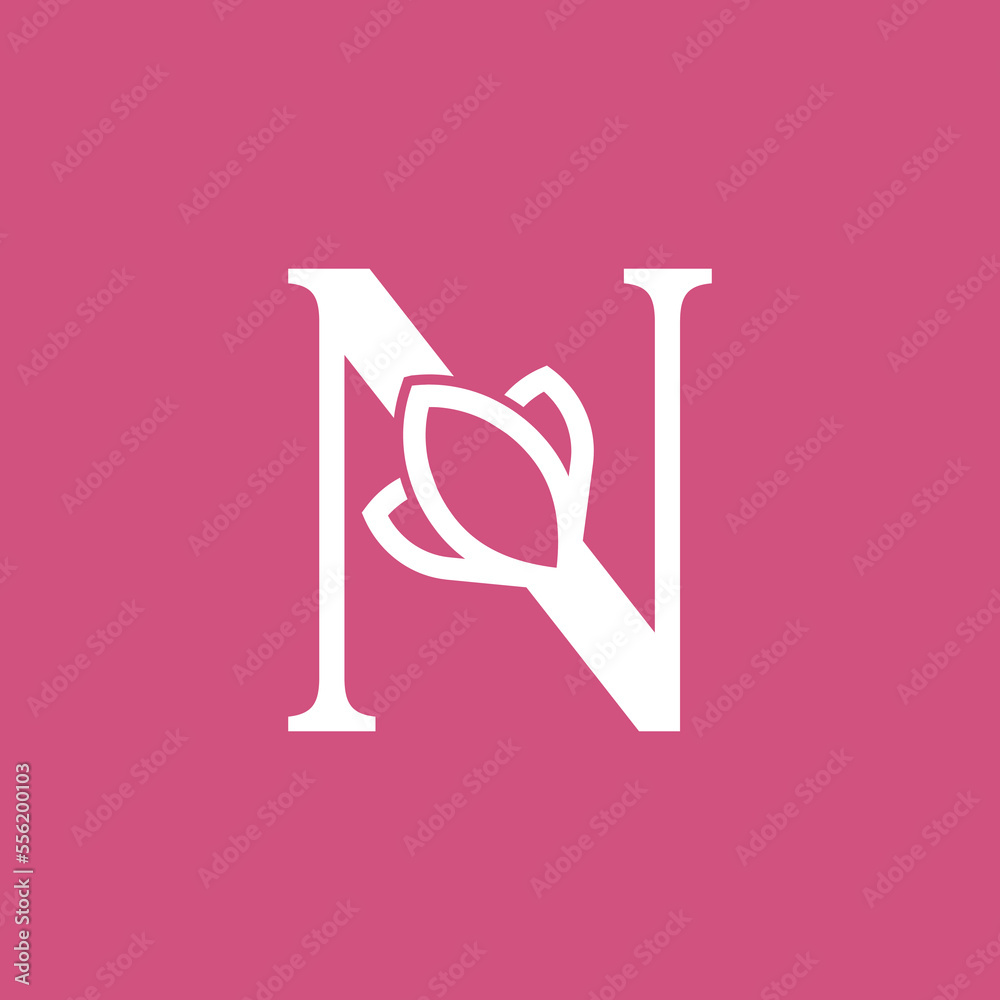 FLOWER TULIP GOLD SPA MASSAGE LOGO LETTER N FLOWER TULIP GOLD SPA MASSAGE LOGO LETTER N