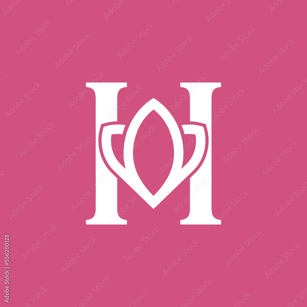 FLOWER TULIP GOLD SPA MASSAGE LOGO LETTER H FLOWER TULIP GOLD SPA MASSAGE LOGO LETTER H