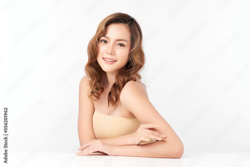 Beautiful young asian woman with clean fresh skin on white background, Face care, Facial treatment, Cosmetology, beauty and spa, Asian women portrait. Beautiful young asian woman with clean fresh skin on white background, Face care, Facial treatment, Cosmetology, beauty and spa, Asian women portrait.