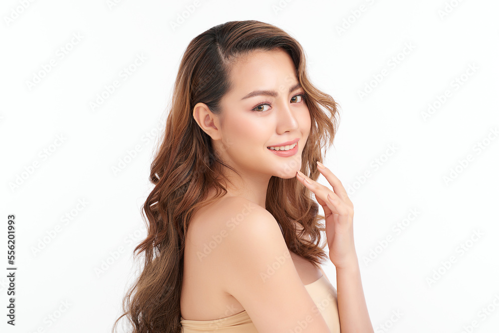 Beautiful young asian woman with clean fresh skin on white background, Face care, Facial treatment, Cosmetology, beauty and spa, Asian women portrait. Beautiful young asian woman with clean fresh skin on white background, Face care, Facial treatment, Cosmetology, beauty and spa, Asian women portrait.