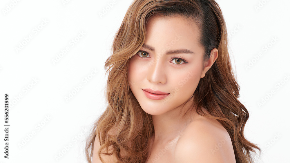 Beautiful young asian woman with clean fresh skin on white background, Face care, Facial treatment, Cosmetology, beauty and spa, Asian women portrait. Beautiful young asian woman with clean fresh skin on white background, Face care, Facial treatment, Cosmetology, beauty and spa, Asian women portrait.