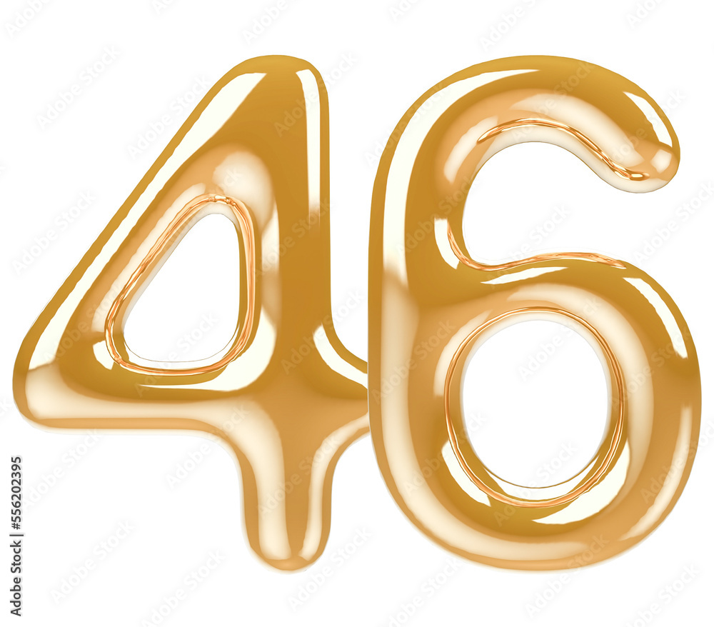 gold modern number 46 with generative AI gold modern number 46 with generative AI