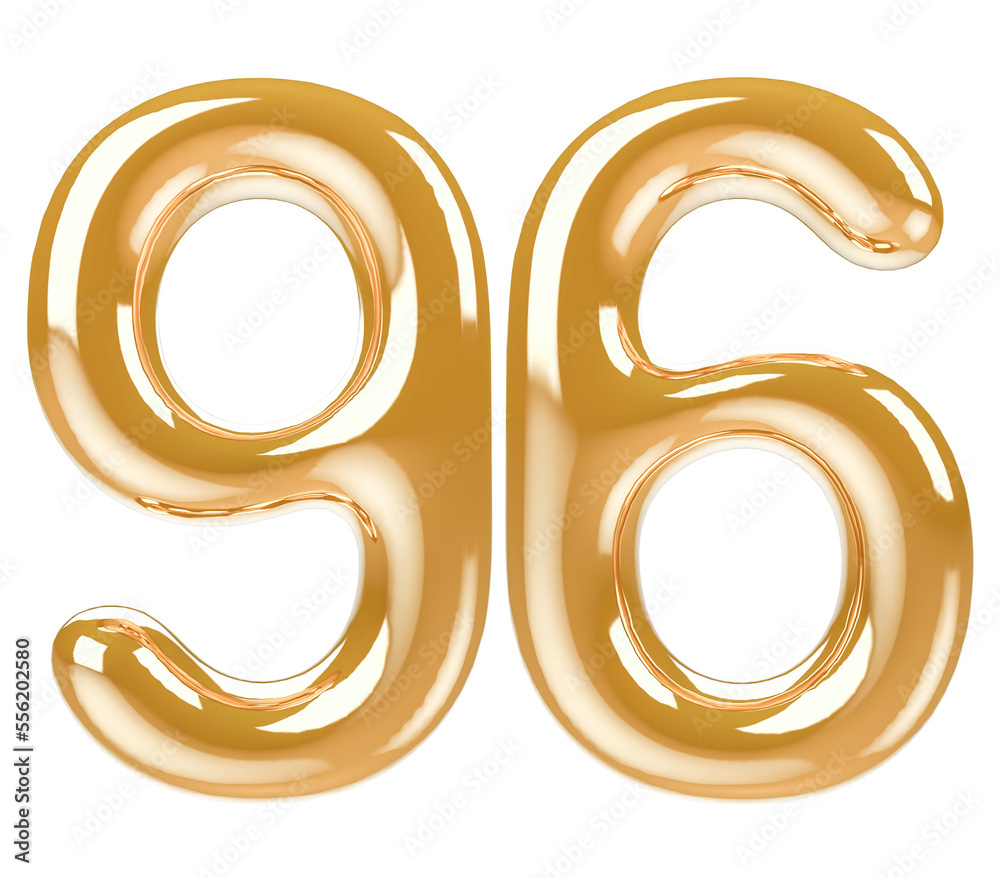 gold modern number 96 with generative AI gold modern number 96 with generative AI