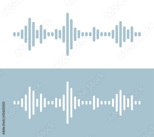 The icon of a digital, sound diagram or wave (track). Image of a spectrogram (sonogram). A symbol of sound, speech (voice) or music. 