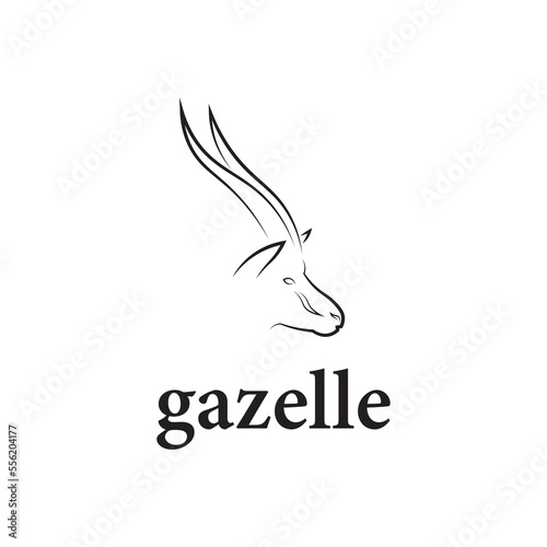 Fototapet gazelle head logo