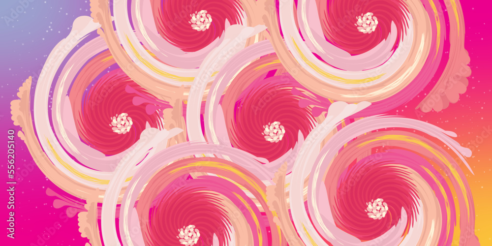 Vector seamless beautiful pattern flower and leaves flat background Vector seamless beautiful pattern flower and leaves flat background