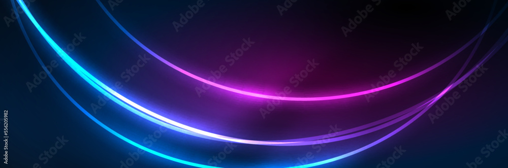 Blue neon glowing lines, magic energy space light concept, abstract background wallpaper design Blue neon glowing lines, magic energy space light concept, abstract background wallpaper design