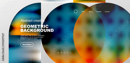 Abstract circles and lines geometric minimal trendy background. Business or technology design for wallpaper, banner, background, landing page, wall art, invitation, prints