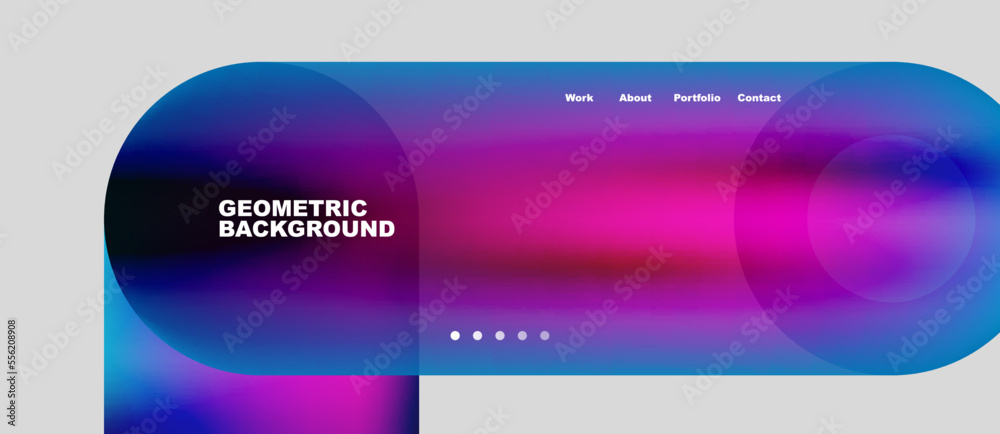 Abstract circles and round shapes landing page background. Vector Illustration For Wallpaper, Banner, Background, Card, Book Illustration, landing page. Pattern design concept