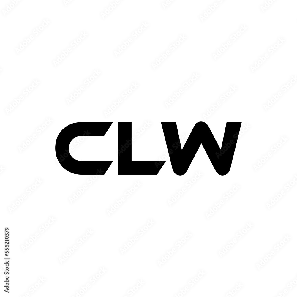 CLW letter logo design with white background in illustrator, vector logo modern alphabet font overlap style. calligraphy designs for logo, Poster, Invitation, etc.