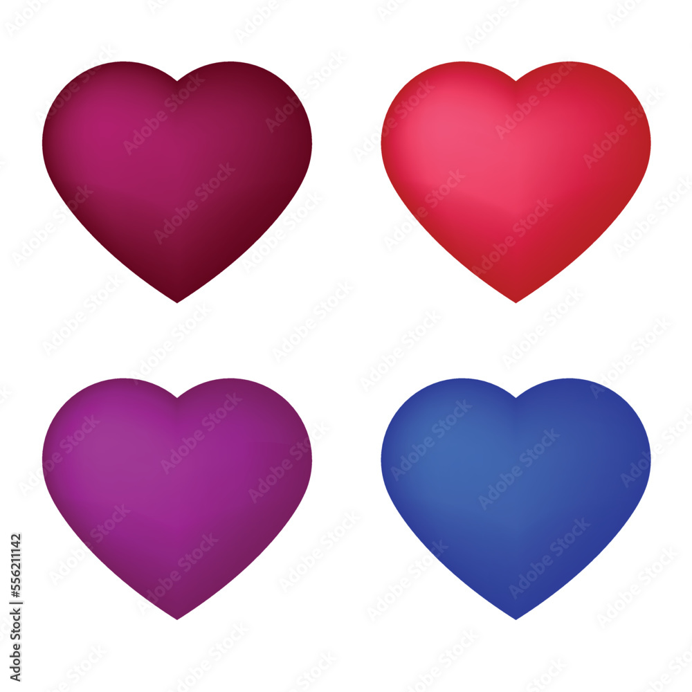 Vector heart shape isolated on white background Vector heart shape isolated on white background
