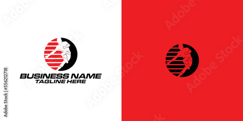 Soccer player kicks Logo Template Icon Illustration Brand Identity