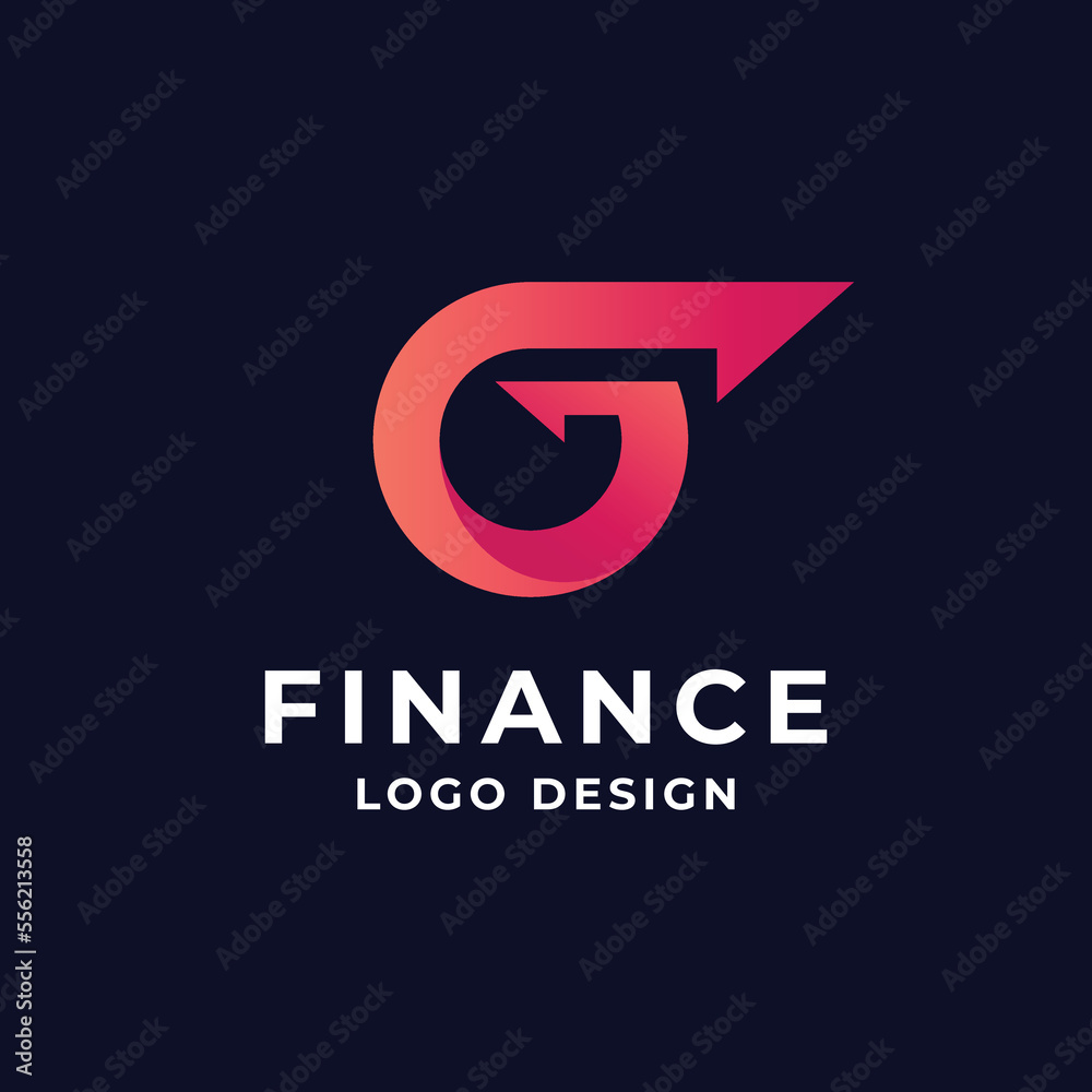 letter G with arrow for business and finance logo letter G with arrow for business and finance logo