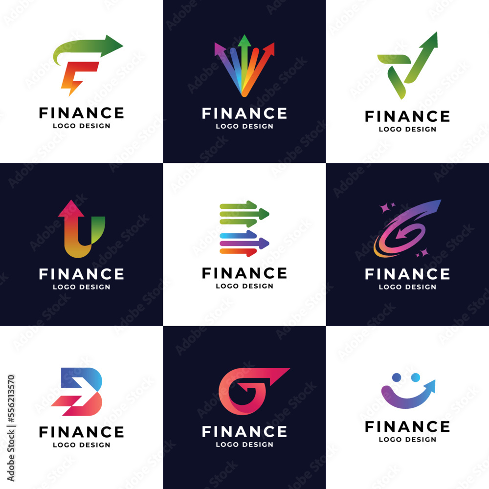 arrow logo collection for finance and business arrow logo collection for finance and business