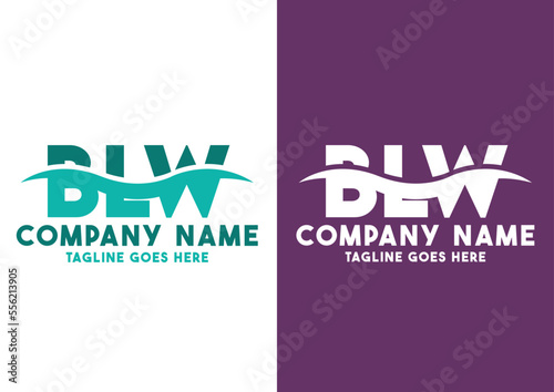 Letter BLW logo design template, BLW logo