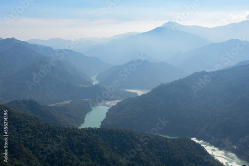 Beautiful river Teesta, view from Durpin dara- Kalimpong