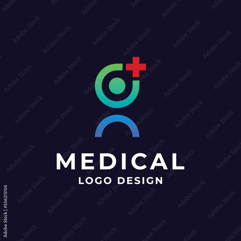 medical and people for medical care logo