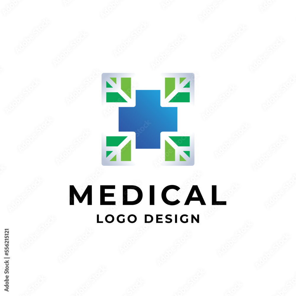 medical pharmacy and herbal logo design