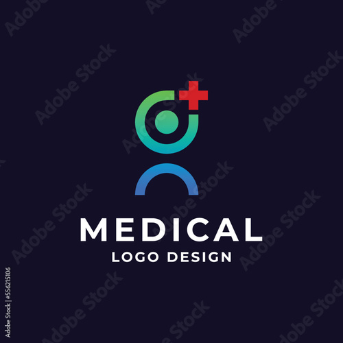 medical and people for medical care logo