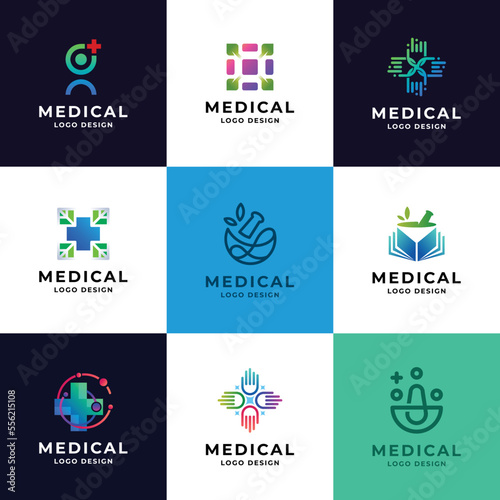 medical and pharmaceutical collection logo design