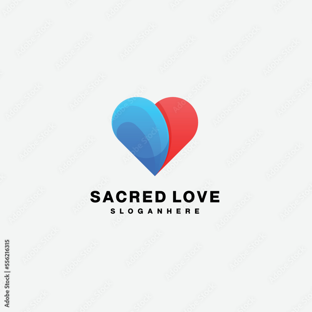 scared love design gradient color symbol