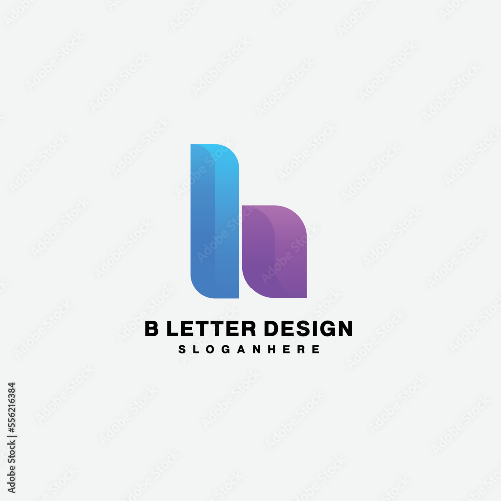 b letter design gradient color symbol b letter design gradient color symbol
