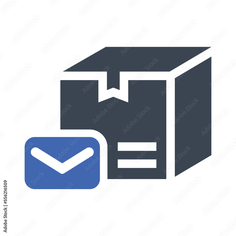 Delivery confirmation email icon Delivery confirmation email icon