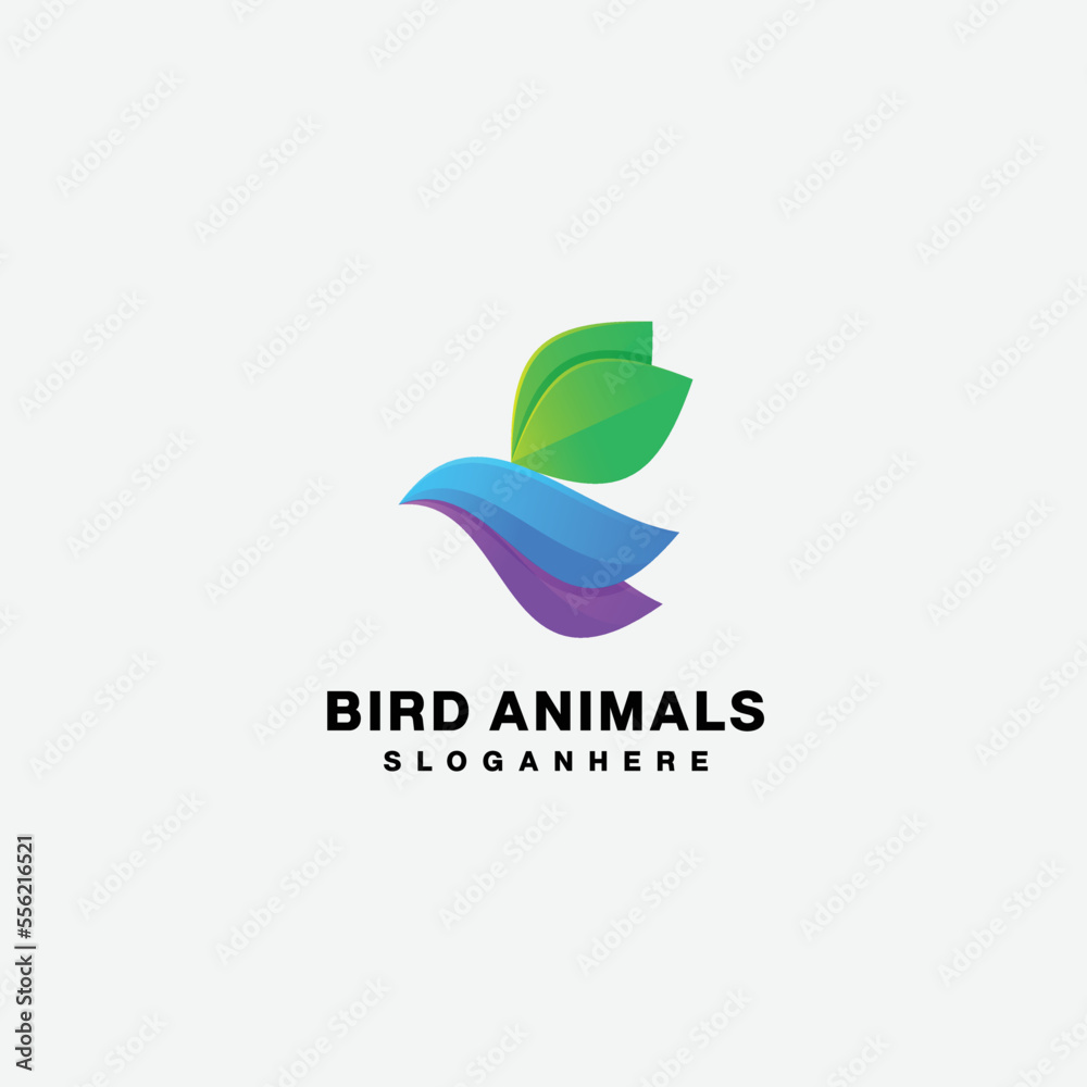 bird animal design gradient colorful icon bird animal design gradient colorful icon