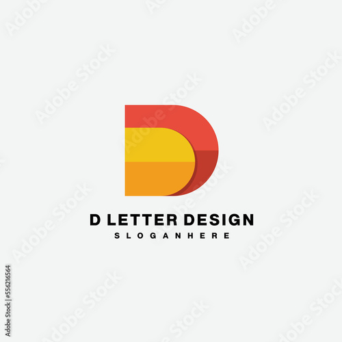 Free Download letter d design color icon vector logo - GFXLoad