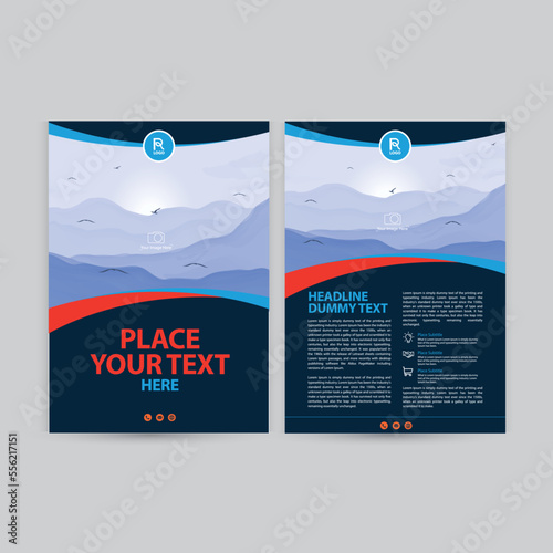 Press ad, poster, flyer, pamphlet, brochure, cover design layout, vector template in A4 size