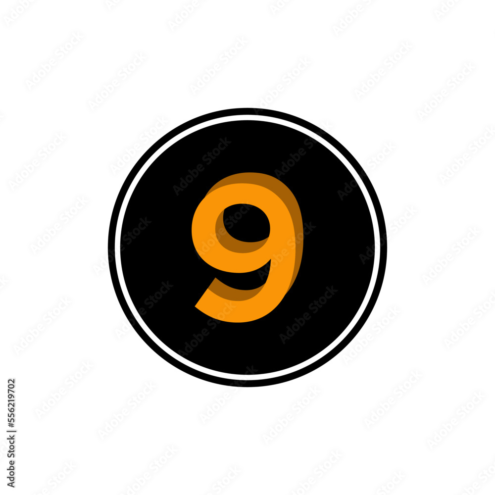 Push number icon circle vector logo design template Push number icon circle vector logo design template