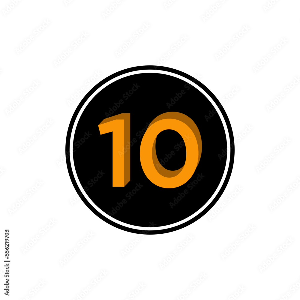 Push number icon circle vector logo design template Push number icon circle vector logo design template
