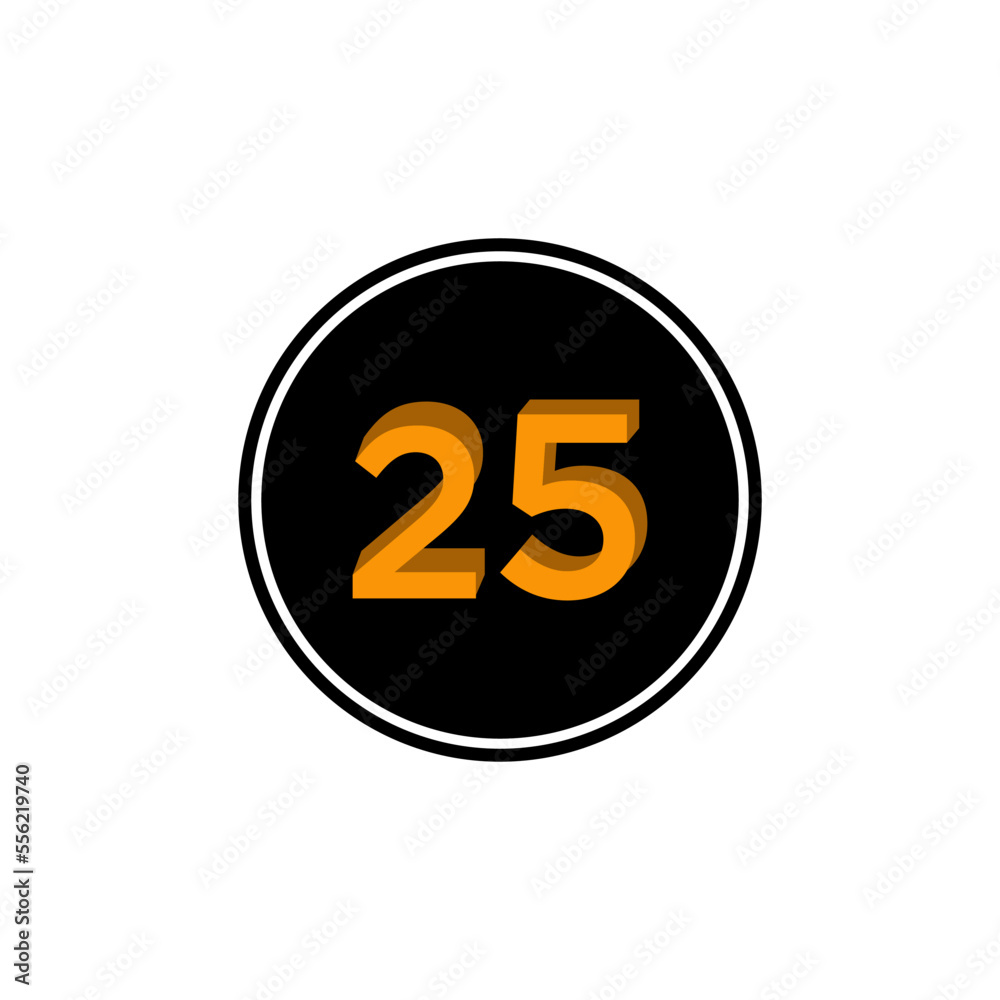Push number icon circle vector logo design template Push number icon circle vector logo design template