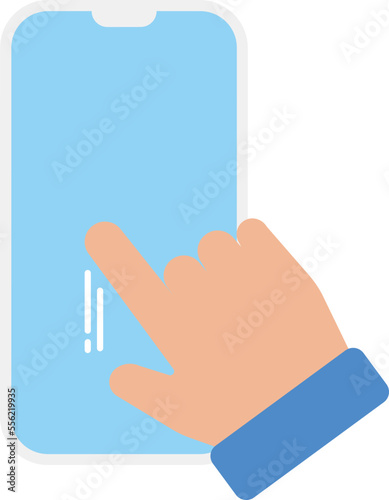 scroll phone gesture