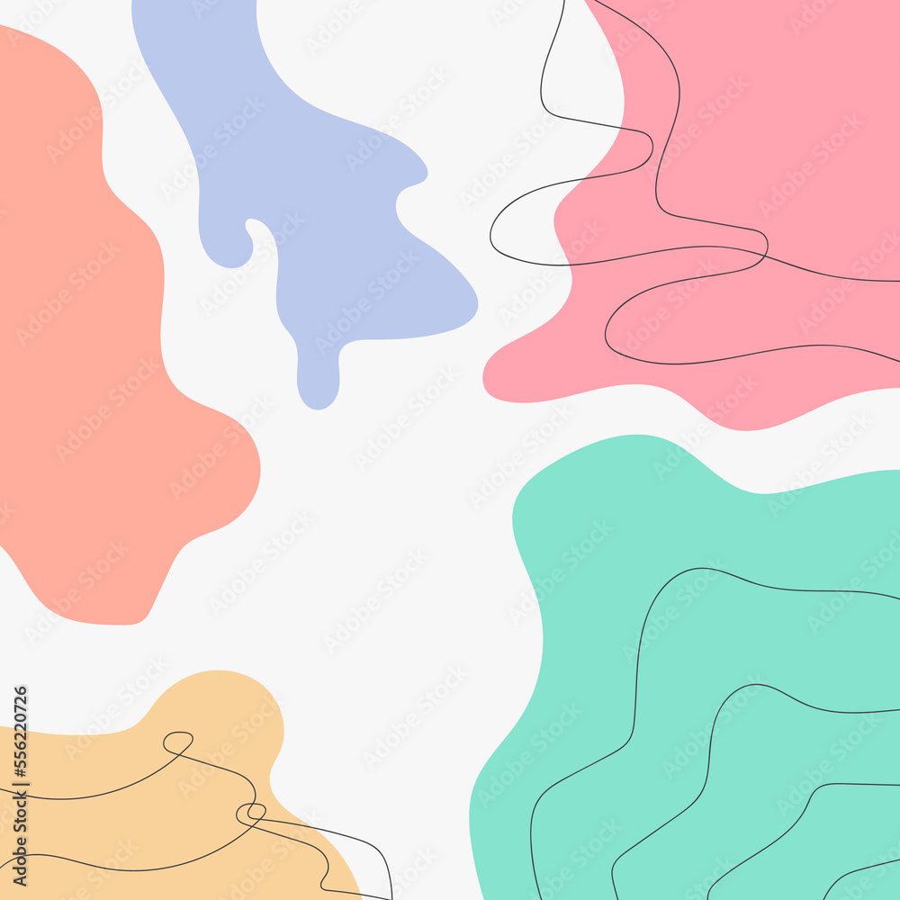 Hand drawn various doodle shapes and objects in pastel colors Hand drawn various doodle shapes and objects in pastel colors
