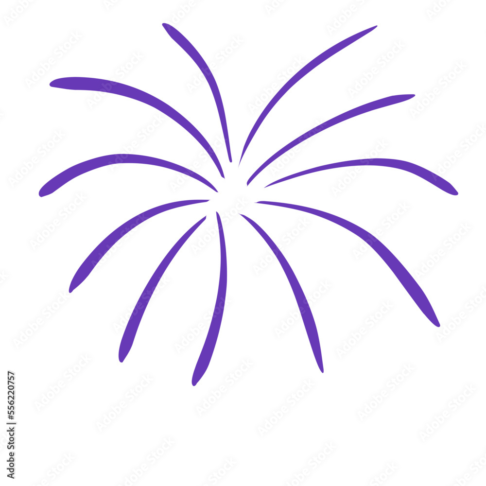 Colourful Fireworks Done with Paint Strokes Colourful Fireworks Done with Paint Strokes