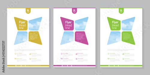 Flyer poster pamphlet brochure cover design layout space for photo background, vector illustration template, A4 size