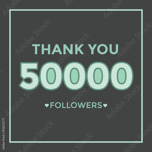 celebration 50000 subscribers template for social media. 50k followers thank you
