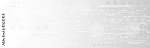 Abstract white background image Advanced circuit board technology concept