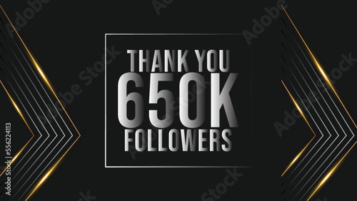celebration 650000 subscribers template for social media. 650k followers thank you
